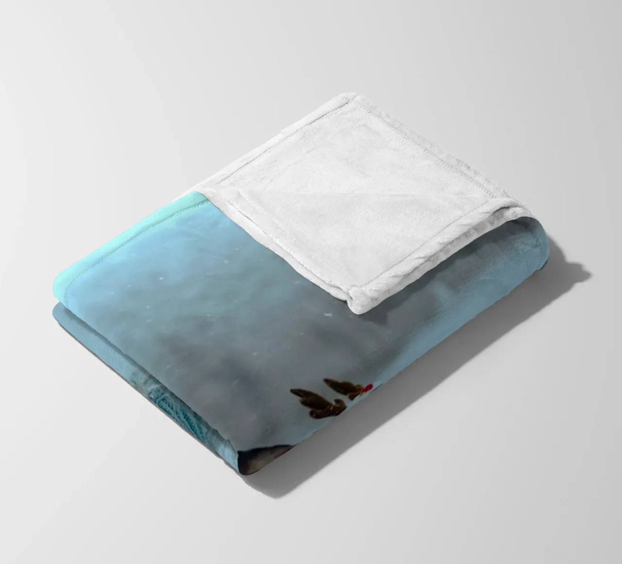 Every step on the snow brings warmth in the middle of winter fleece blanket by Nature's Palette