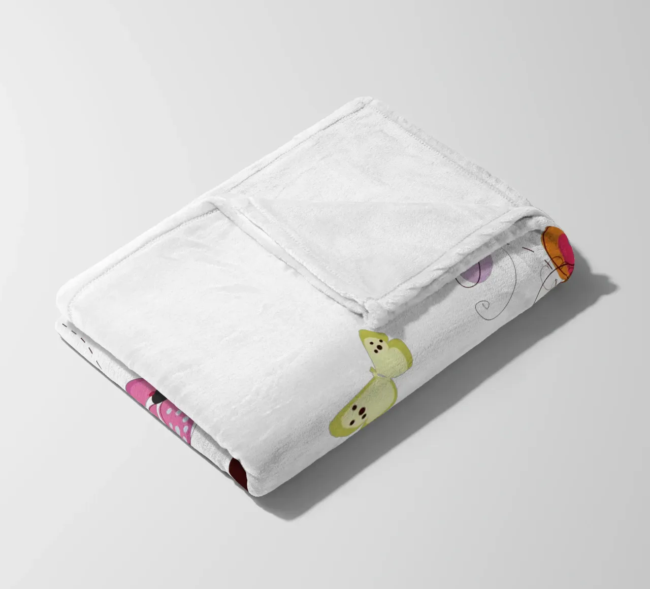 Primavera, fiori colorati a scarabocchio coperta in pile da gulsengunel