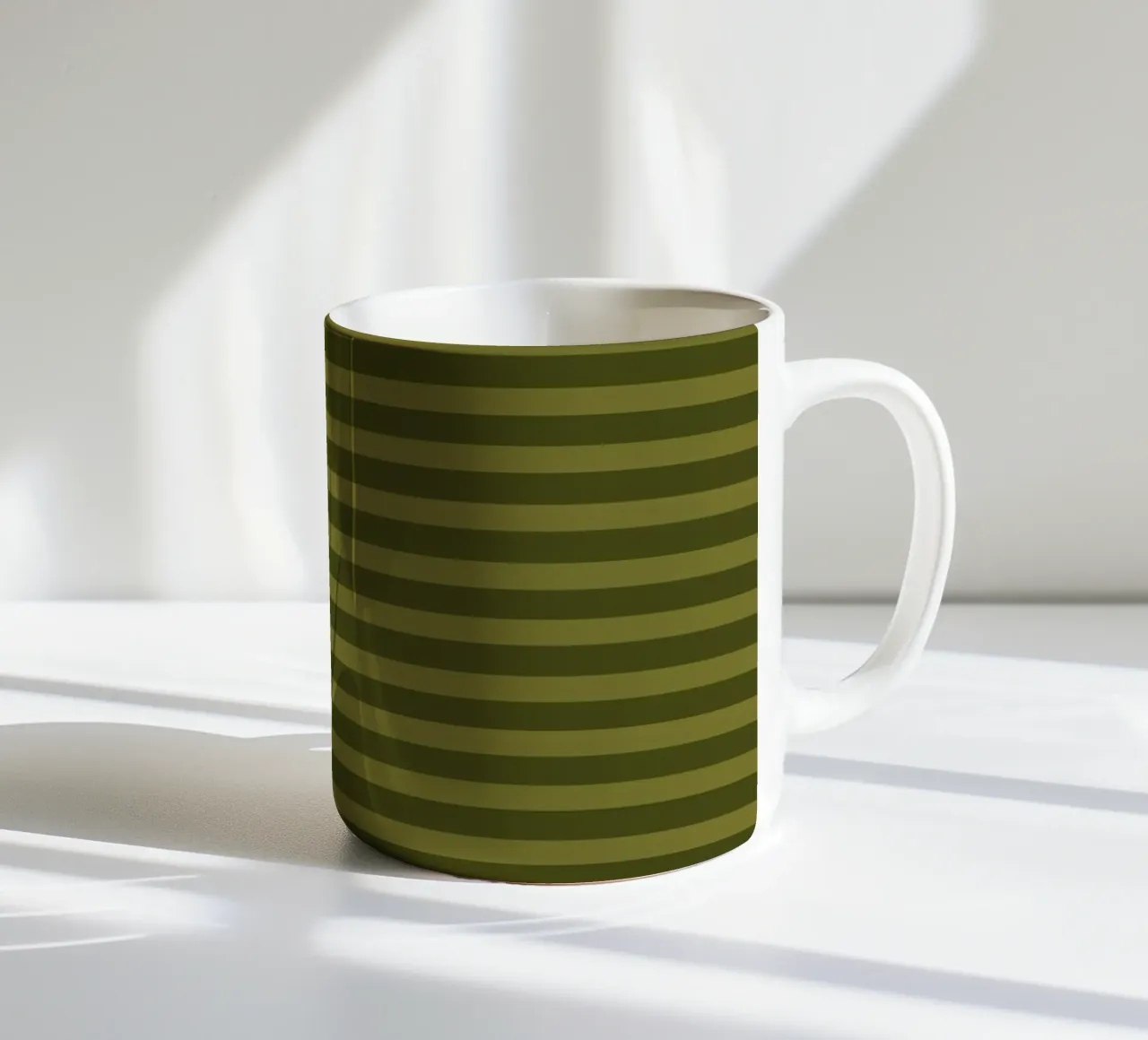 Olive Green Horizontals tazza in ceramica da TijanaArtStudio88