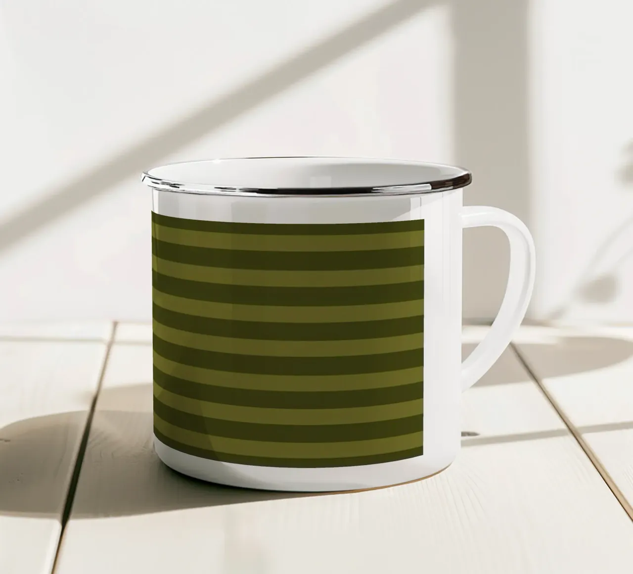 Olive Green Horizontals tazza in smalto da TijanaArtStudio88