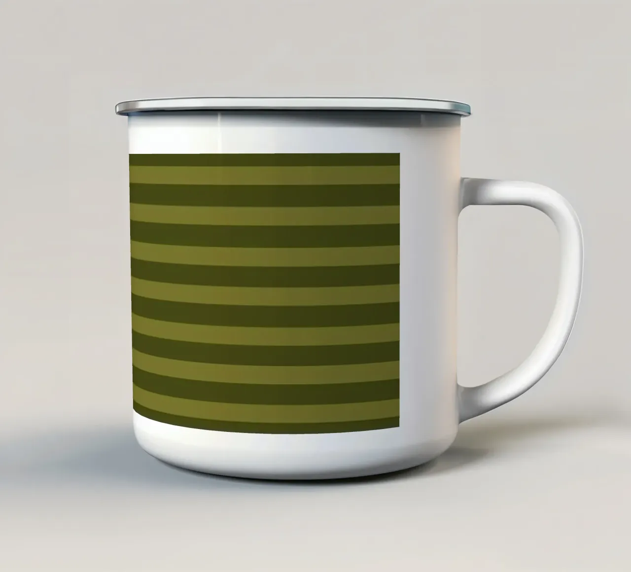 Olive Green Horizontals tazza in smalto da TijanaArtStudio88