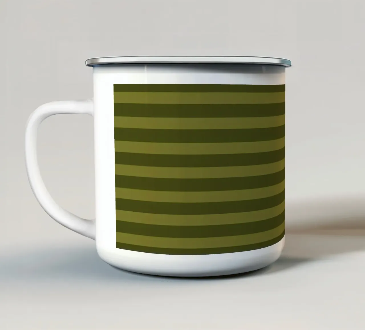Olive Green Horizontals tazza in smalto da TijanaArtStudio88
