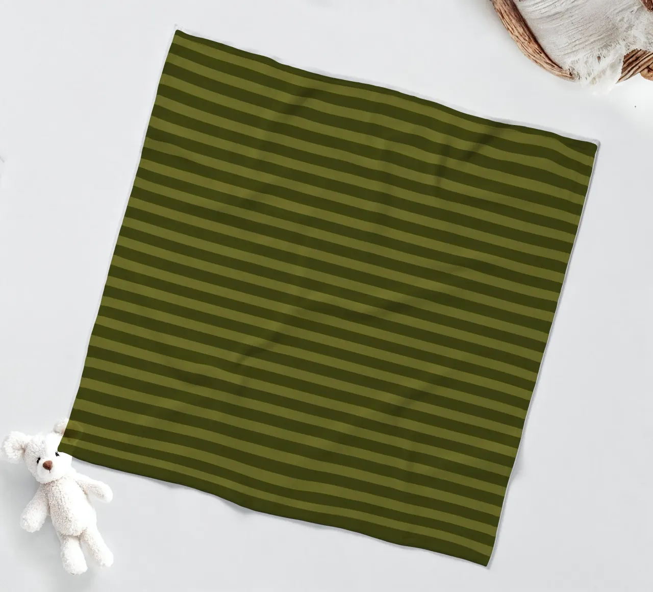 Olive Green Horizontals coperta in pile da TijanaArtStudio88