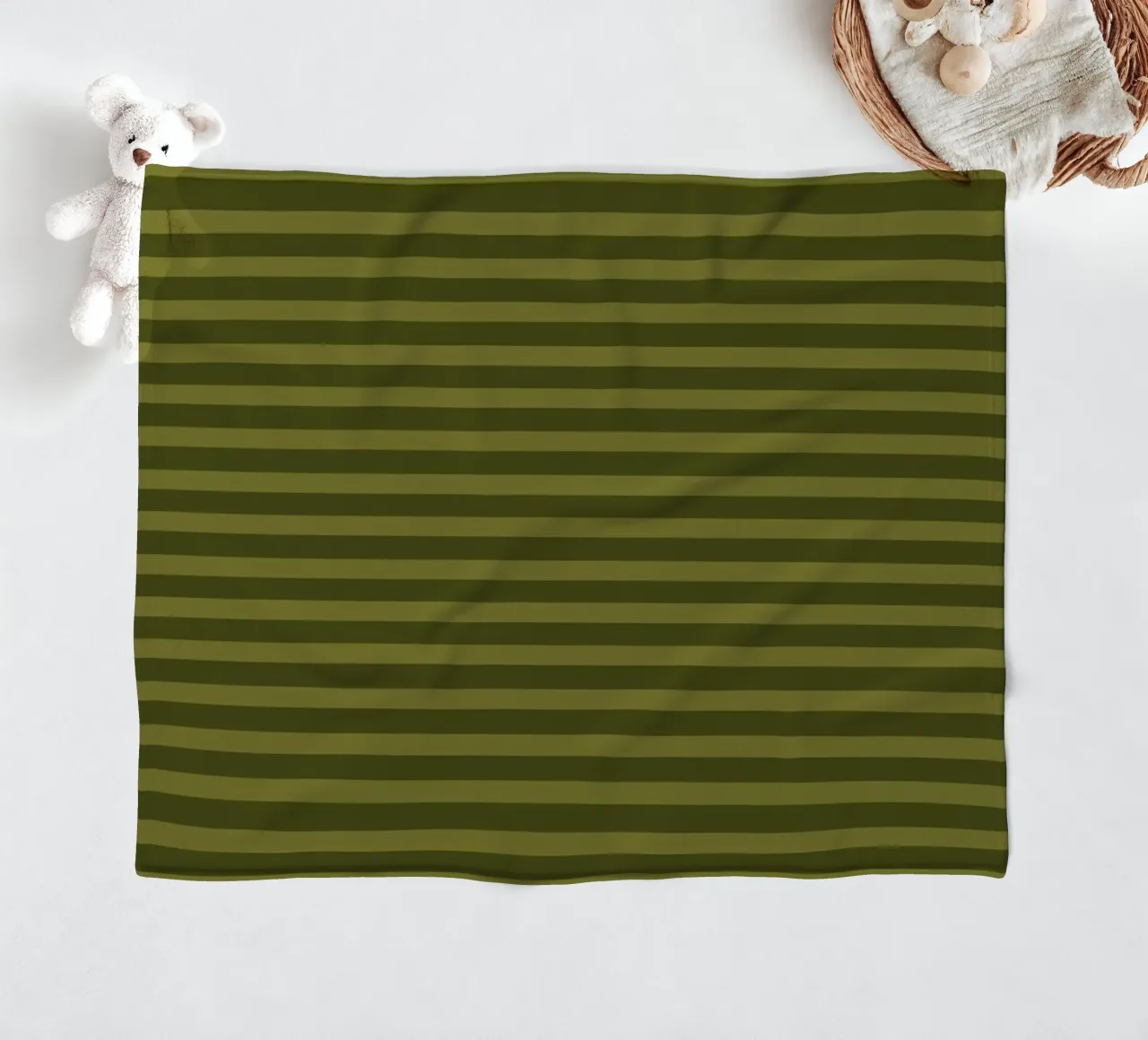 Olive Green Horizontals coperta in pile da TijanaArtStudio88