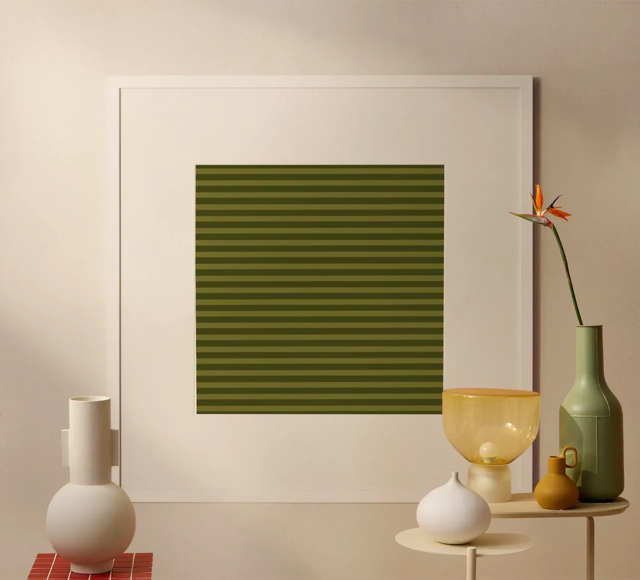 Olive Green Horizontals carta hahnemühle da TijanaArtStudio88