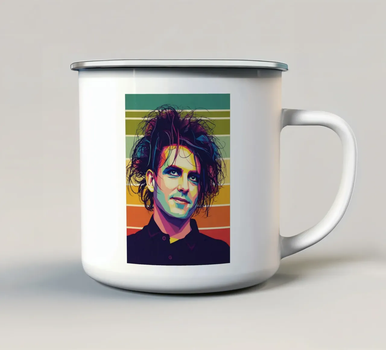 Robert Smith - I Cure tazza in smalto da Hantamrata