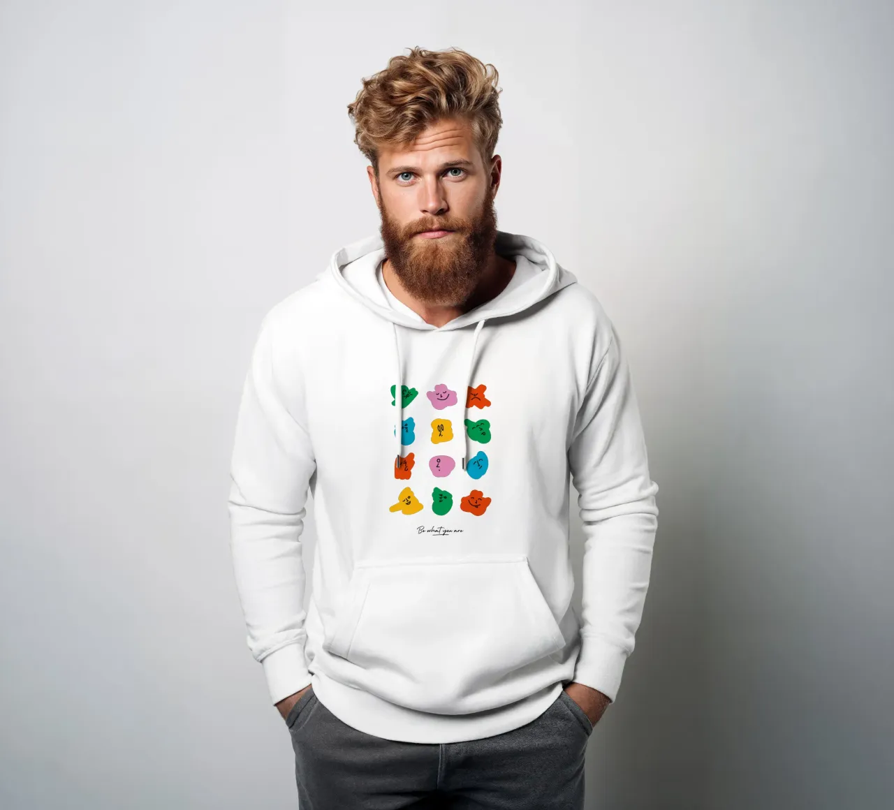 Be what you are felpa con cappuccio da Tamsen Design