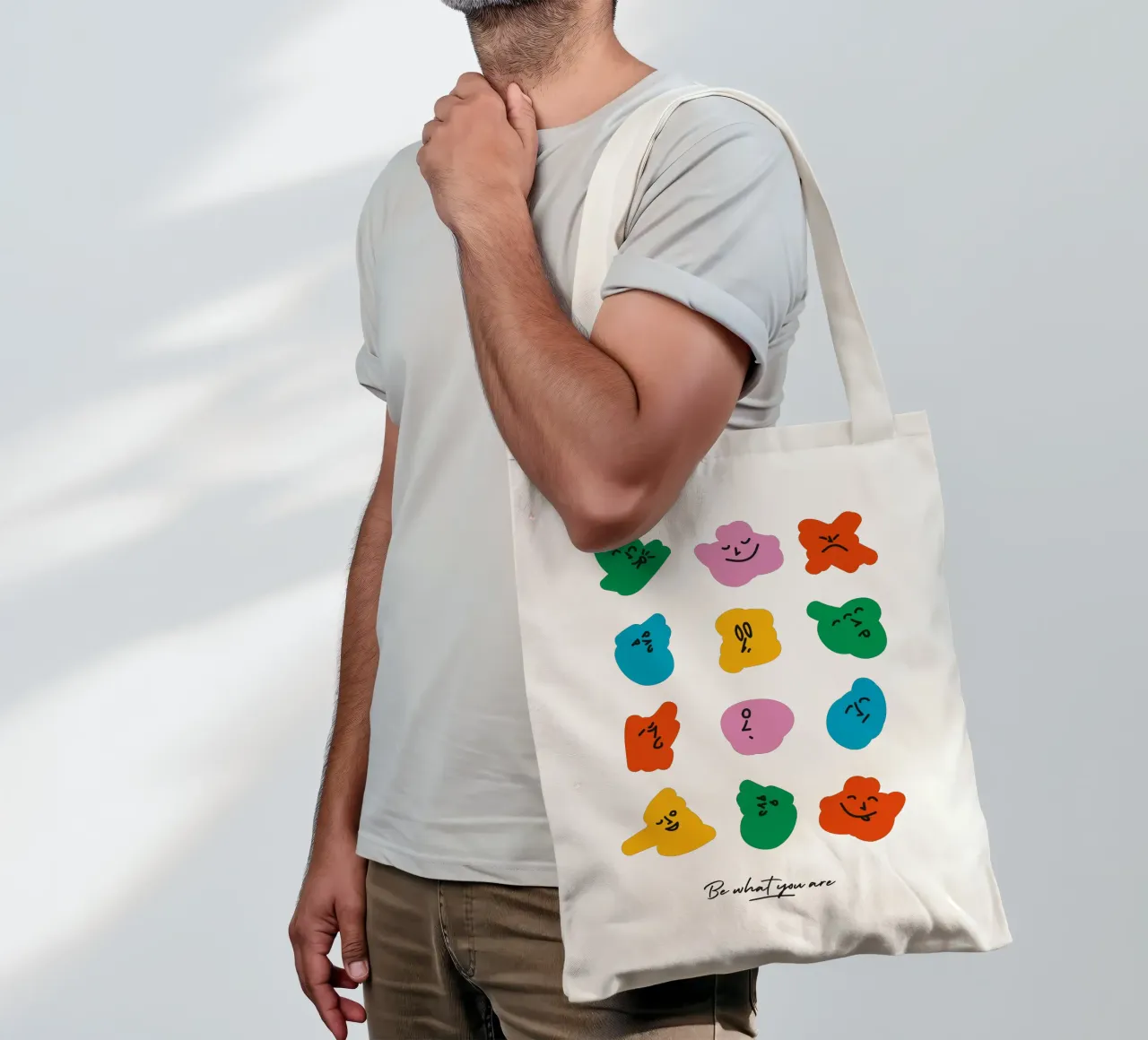 Be what you are borsa in juta da Tamsen Design