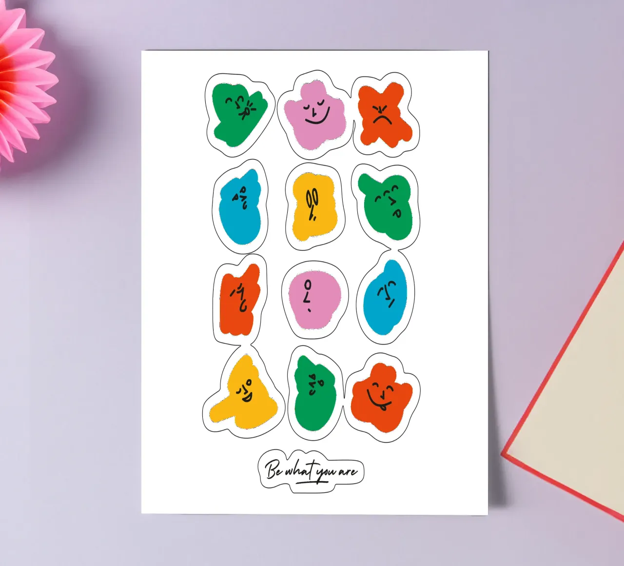 Be what you are stickervel van Tamsen Design