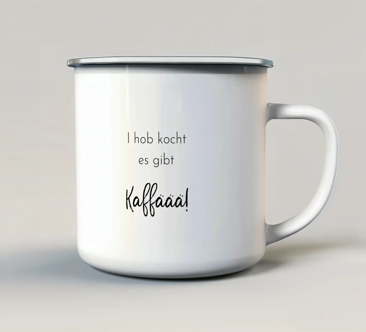 I hob kocht! tazza in smalto da Made in Bavaria
