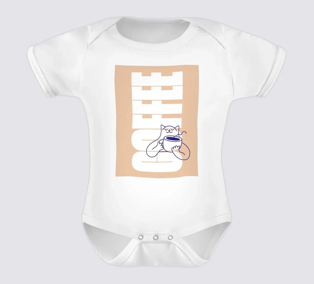 Coffee Please body neonato maniche corte da Tamsen Design