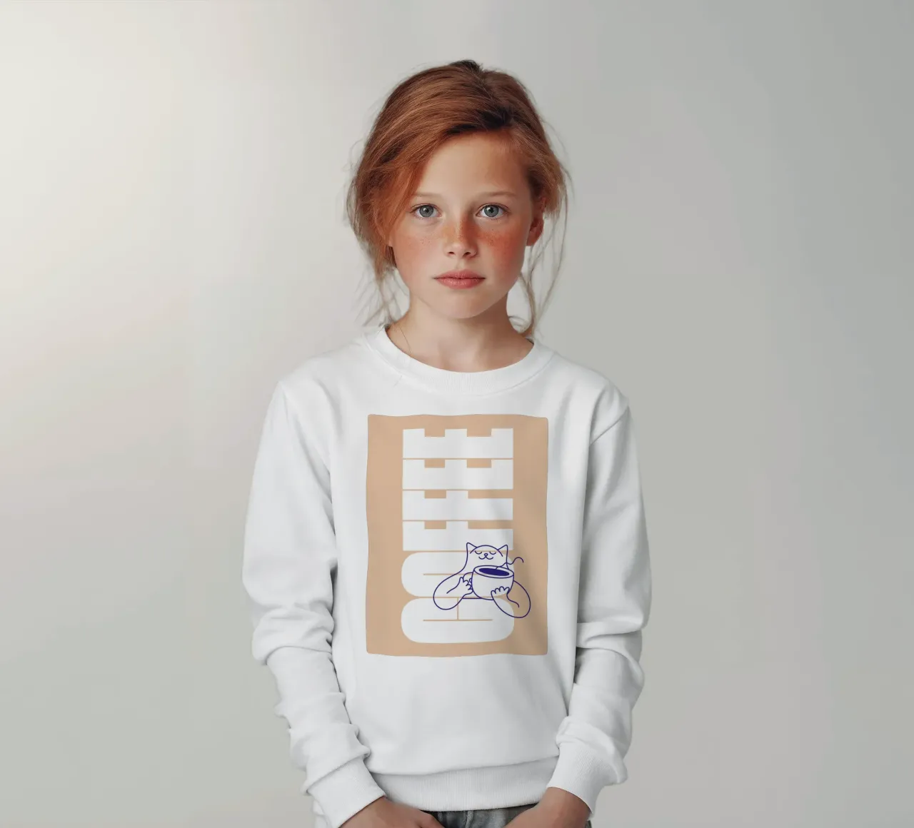 Coffee Please felpa bambino da Tamsen Design