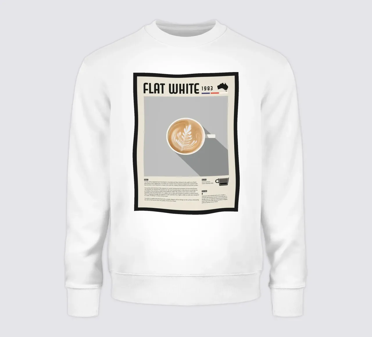 Poster sul caffè Flat White felpa da stewar