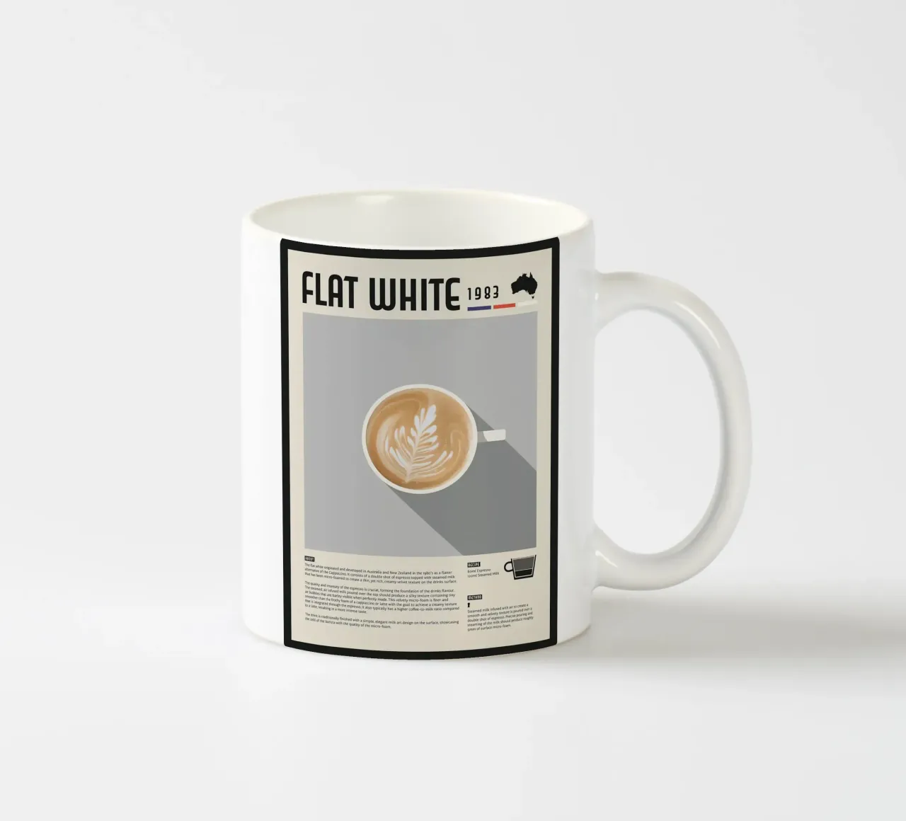 Poster sul caffè Flat White tazza in ceramica da stewar