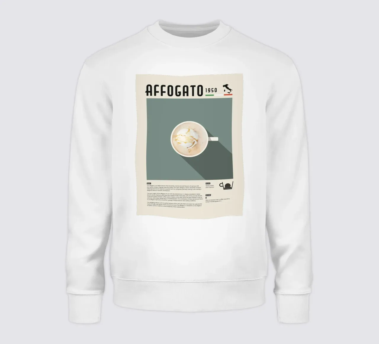 Poster del caffè Affogato felpa da stewar