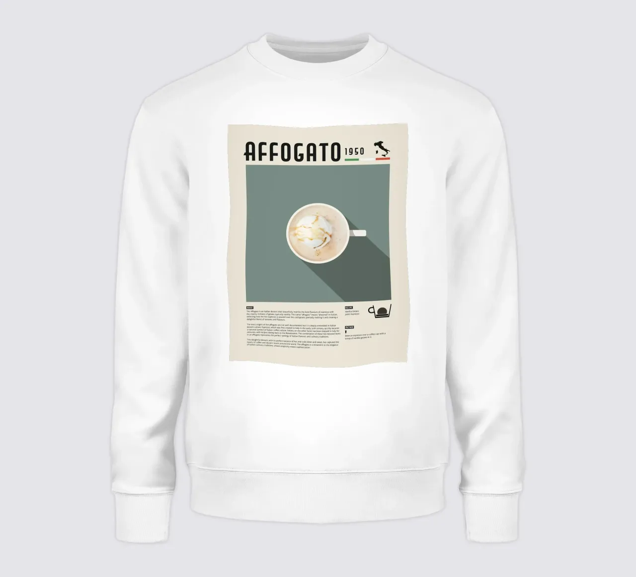 Poster del caffè Affogato felpa da stewar