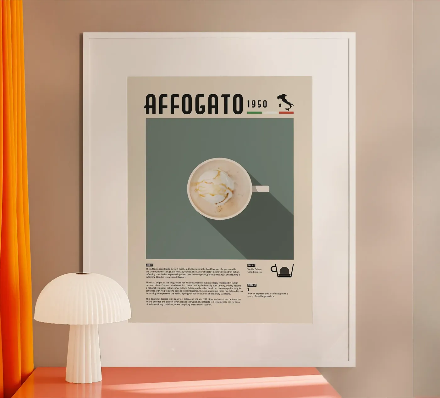 Poster del caffè Affogato poster da stewar