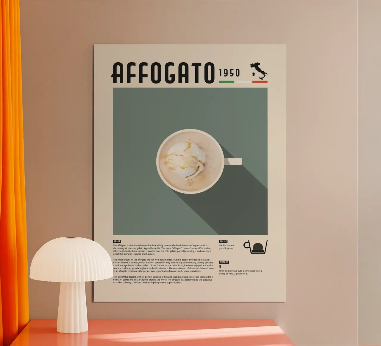 Affogato Coffee Poster poster by stewar