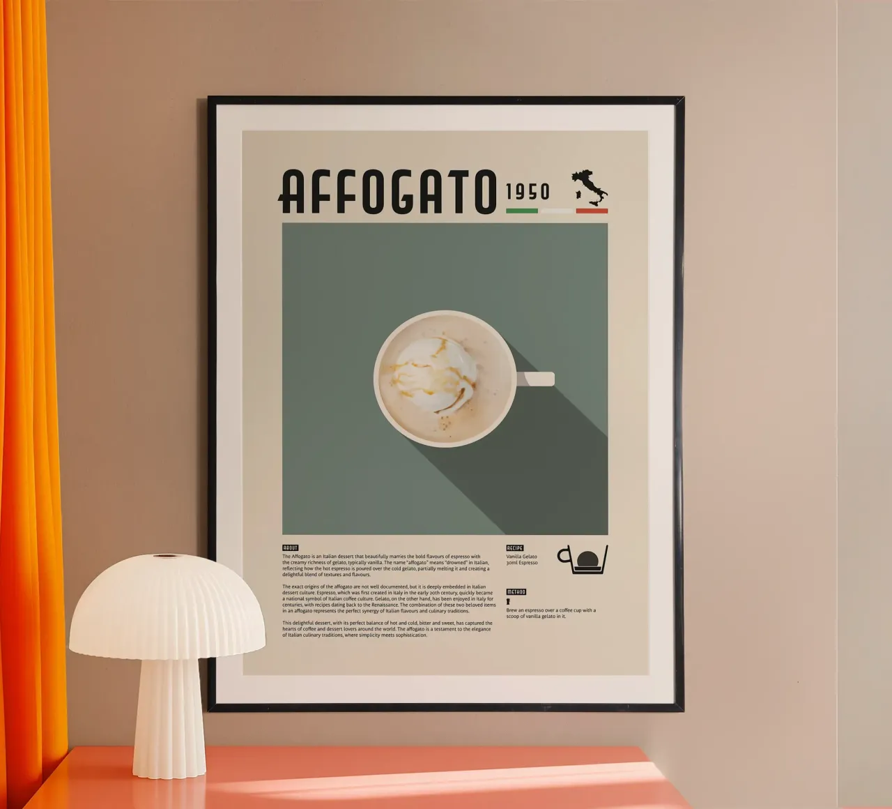 Affogato Coffee Poster poster by stewar