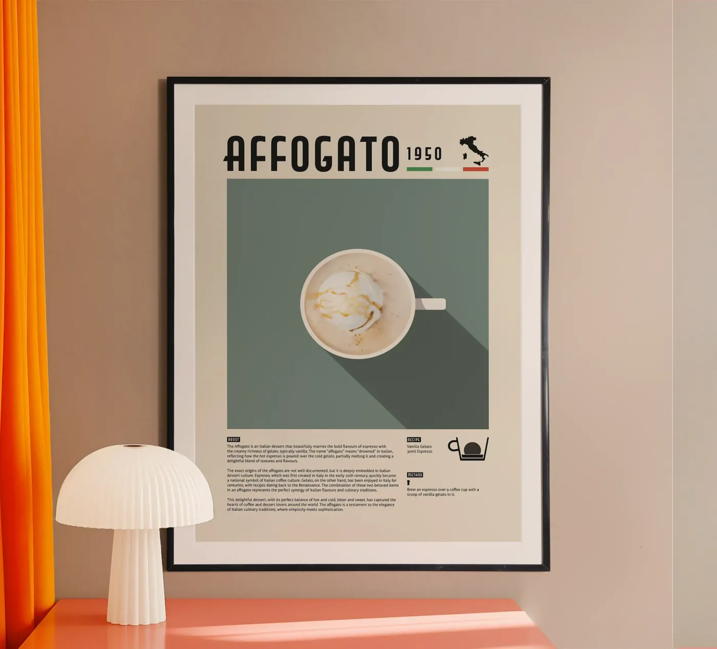 Poster del caffè Affogato poster da stewar