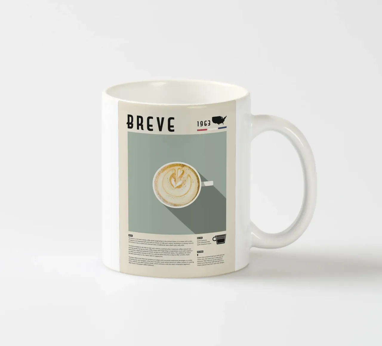 Poster del caffè Breve tazza in ceramica da stewar
