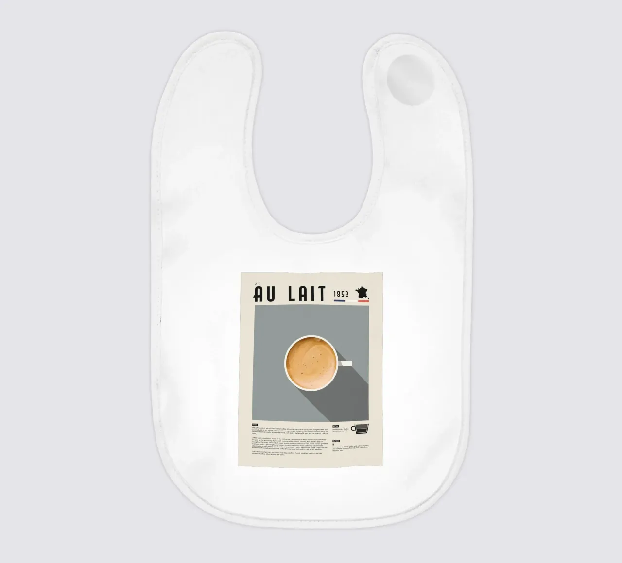 Poster sul caffè francese Cafe Au Lait bavaglino da stewar