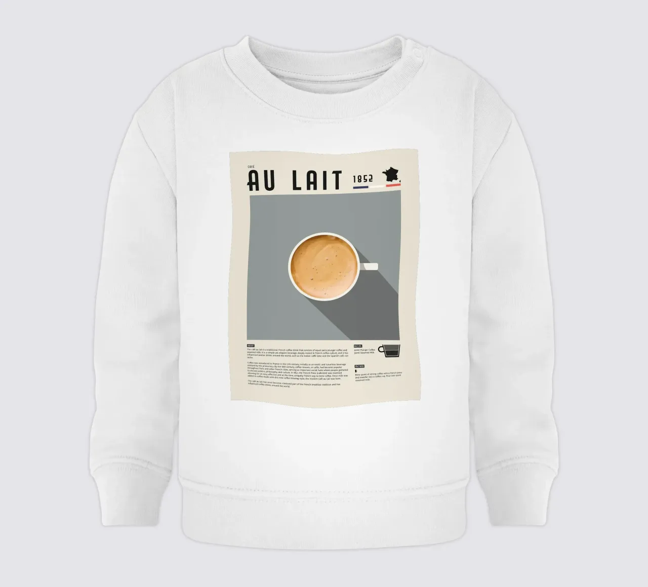 Poster sul caffè francese Cafe Au Lait felpa neonato da stewar