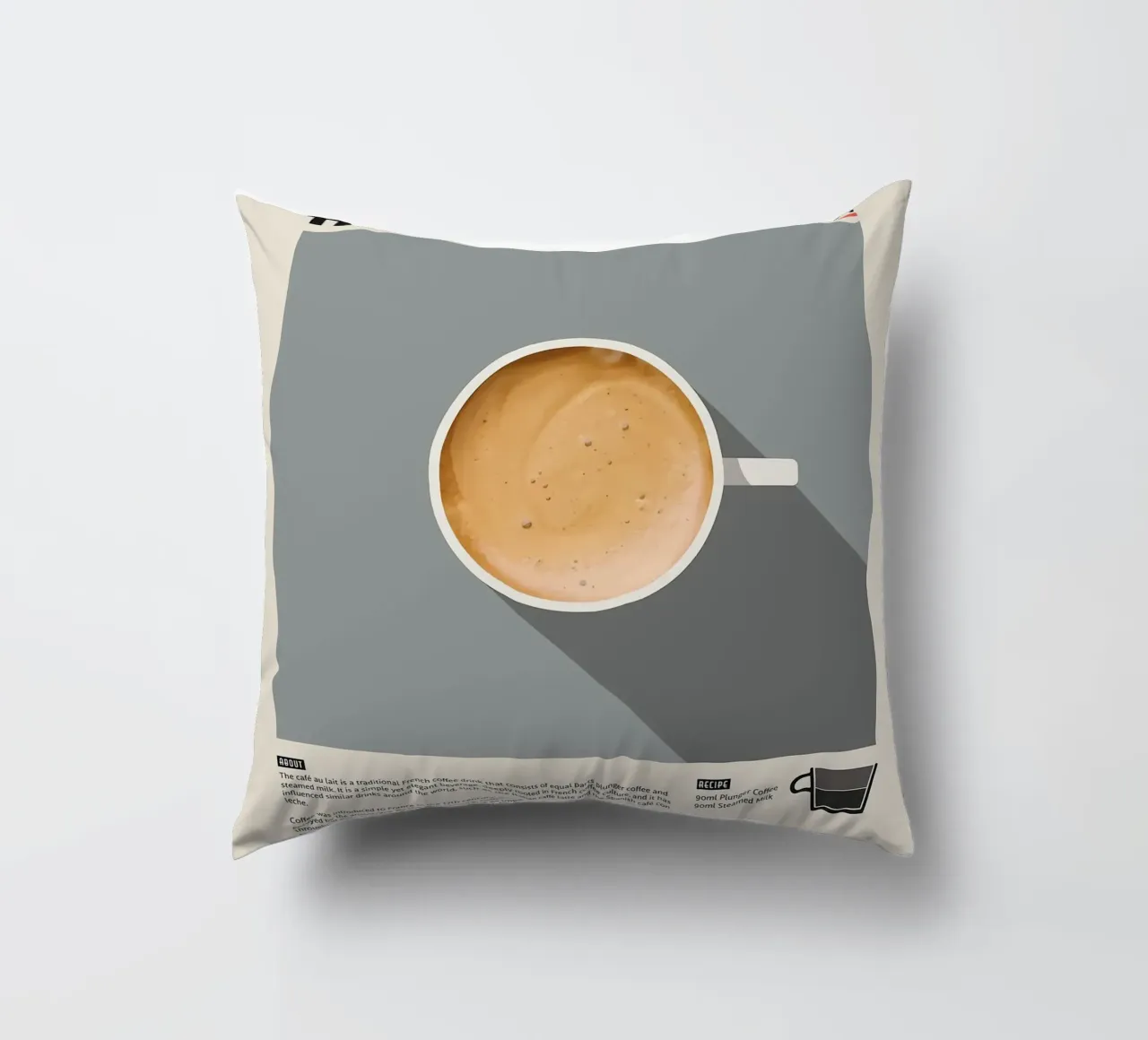Poster sul caffè francese Cafe Au Lait cuscino da stewar