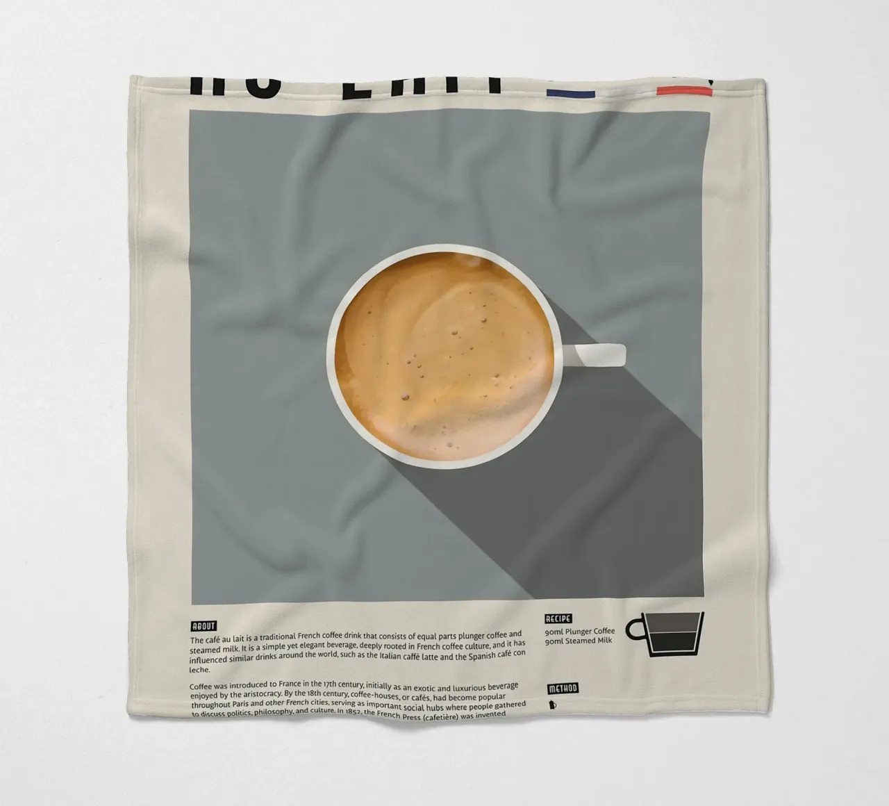 Poster sul caffè francese Cafe Au Lait coperta in pile da stewar
