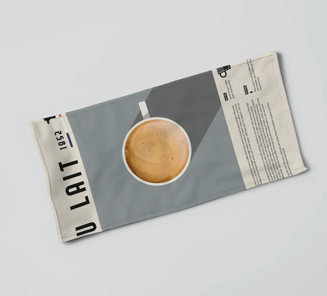 Poster sul caffè francese Cafe Au Lait asciugamano da bagno da stewar