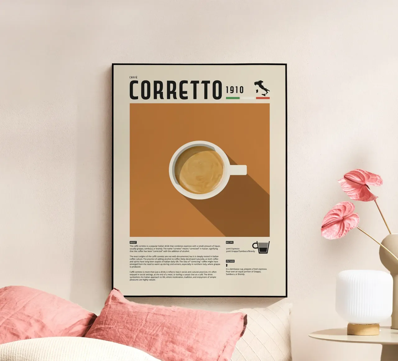 Corretto Coffee Poster plexiglass da stewar