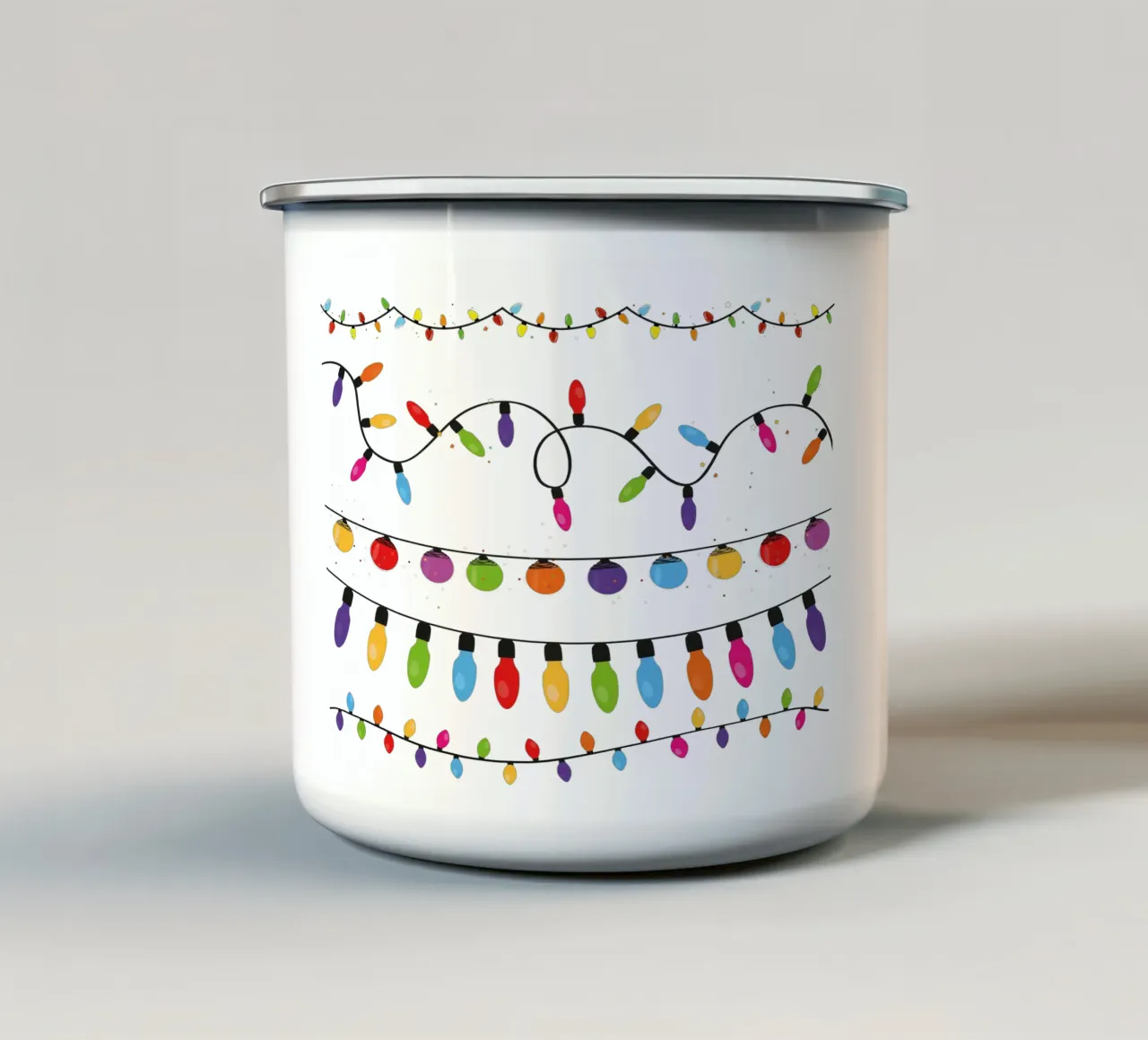 Collezione di lampadine. Set di luci natalizie tazza in smalto da gulsengunel