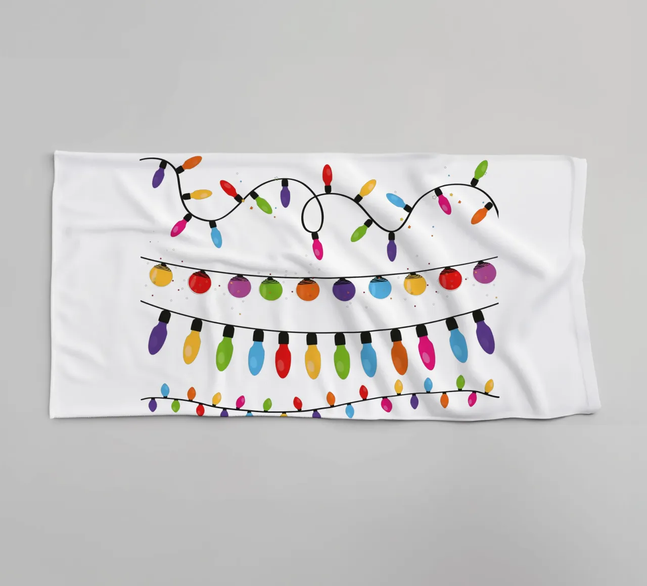 Collezione di lampadine. Set di luci natalizie asciugamano da bagno da gulsengunel
