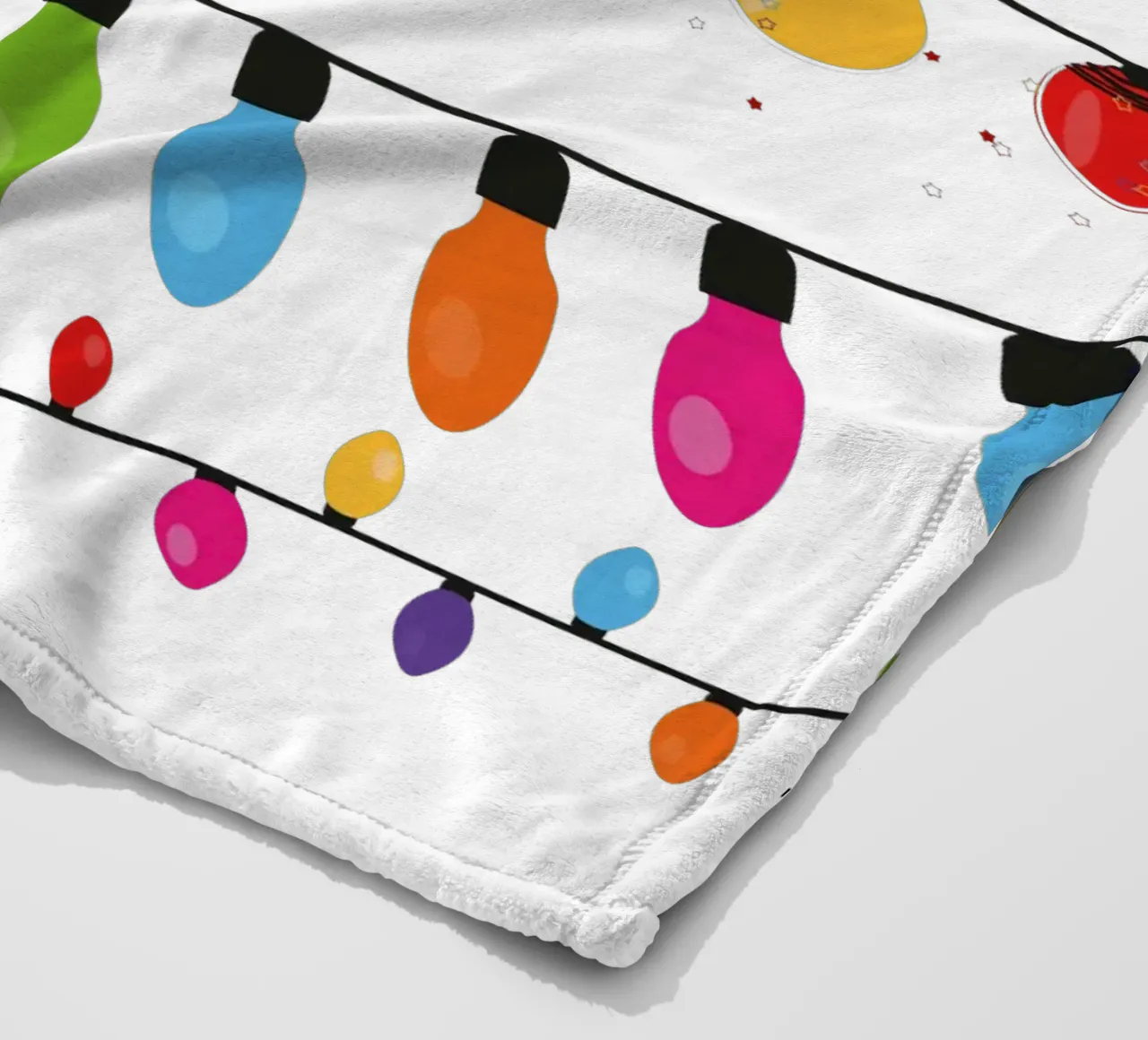 Collezione di lampadine. Set di luci natalizie coperta in pile da gulsengunel