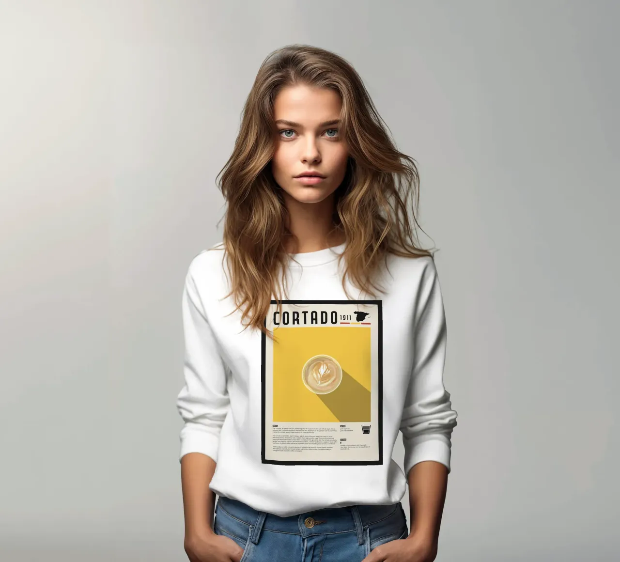 Poster del caffè tagliato felpa da stewar