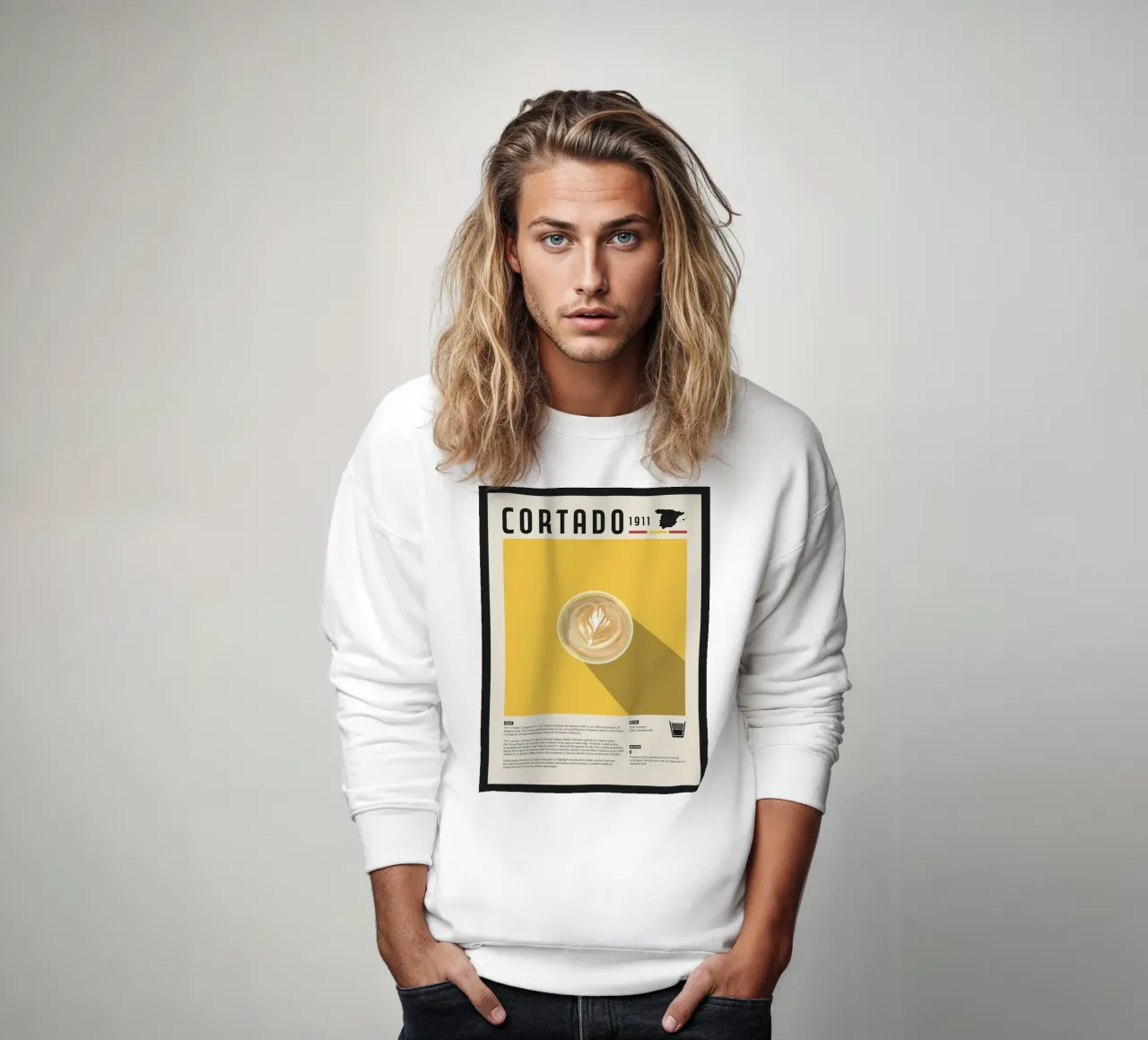 Poster del caffè tagliato felpa da stewar
