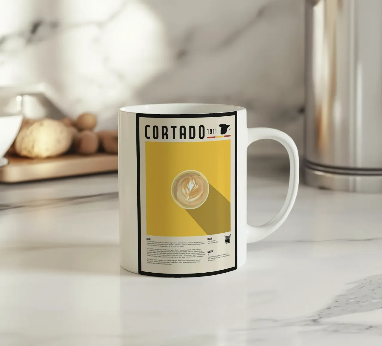 Poster del caffè tagliato tazza in ceramica da stewar