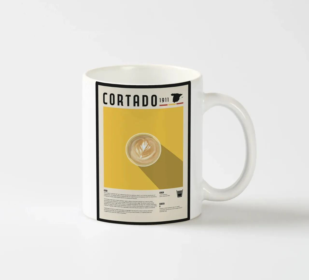 Poster del caffè tagliato tazza in ceramica da stewar