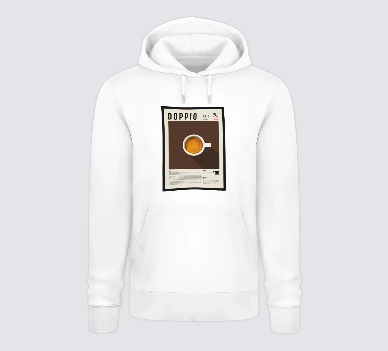 Doppio Espresso Poster felpa con cappuccio da stewar