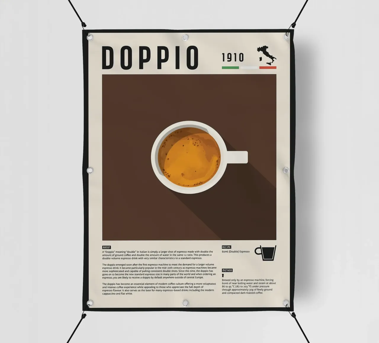 Doppio Espresso Poster telo in pvc da stewar