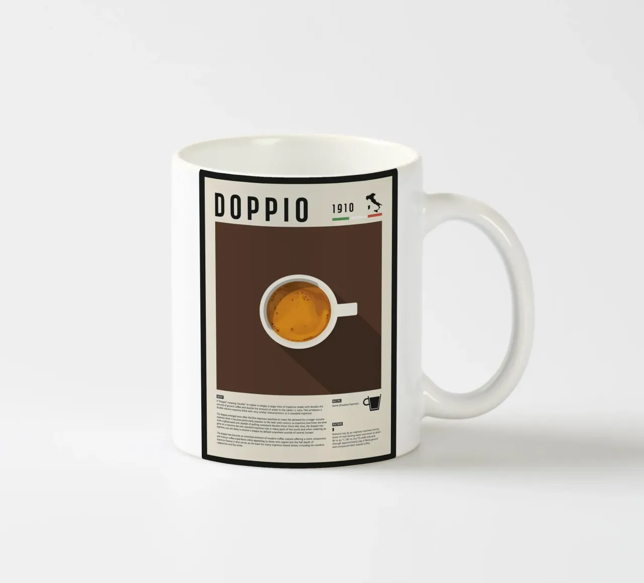 Doppio Espresso Poster tazza in ceramica da stewar