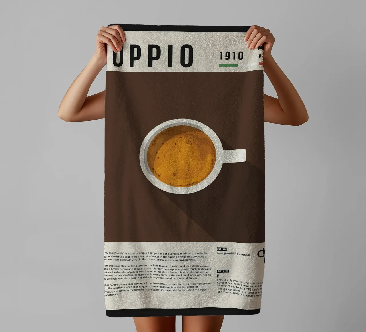 Doppio Espresso Poster asciugamano da bagno da stewar