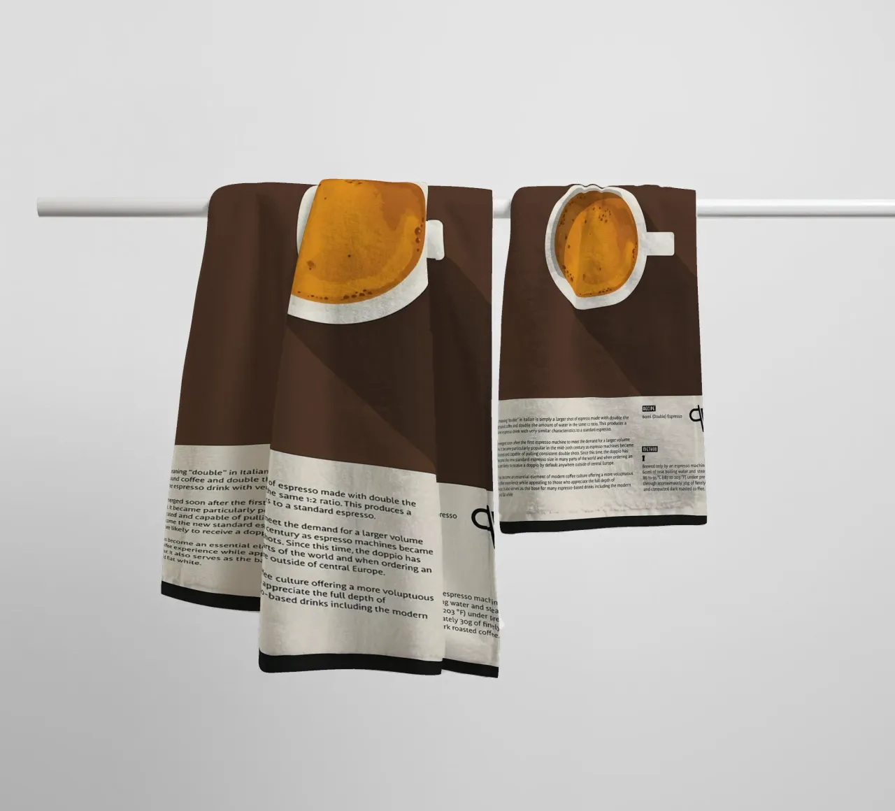 Doppio Espresso Poster asciugamano da bagno da stewar