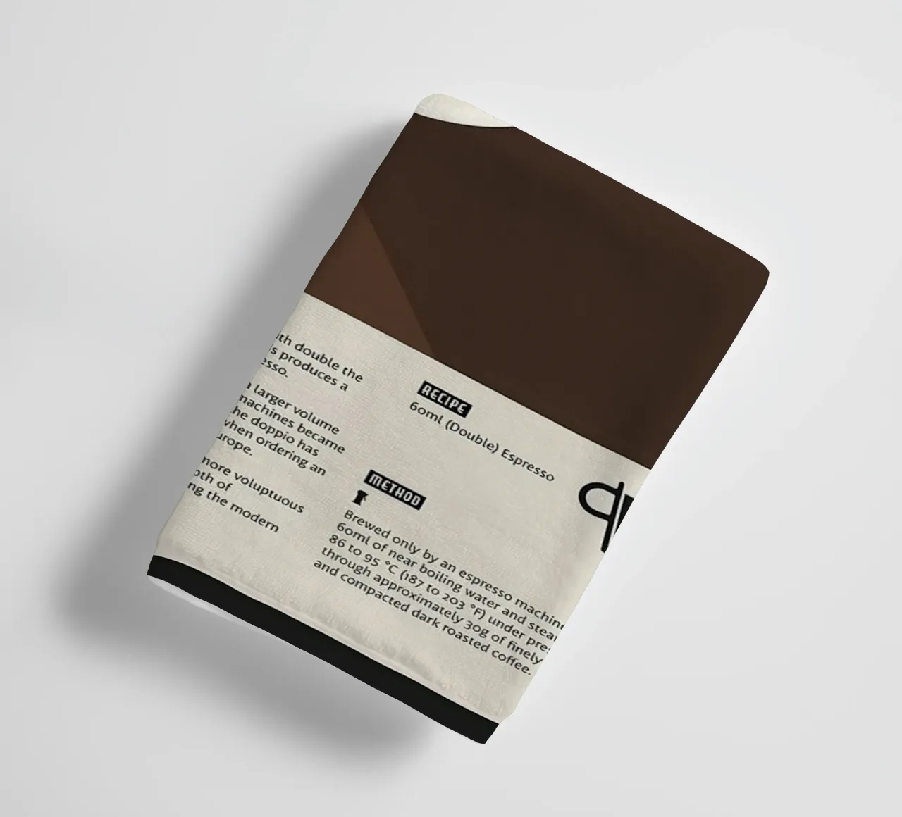 Doppio Espresso Poster asciugamano da bagno da stewar