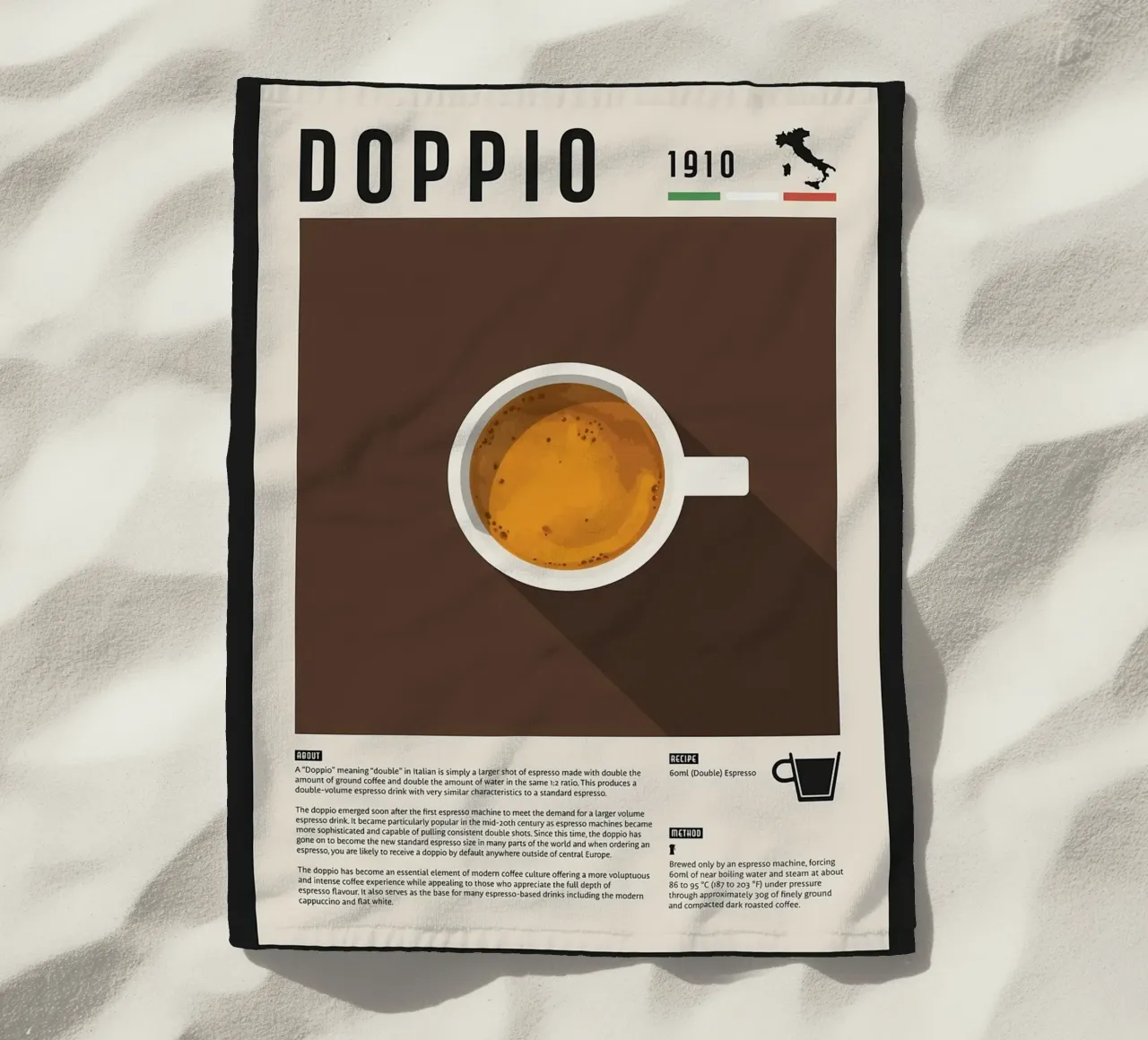 Doppio Espresso Poster telo mare da stewar