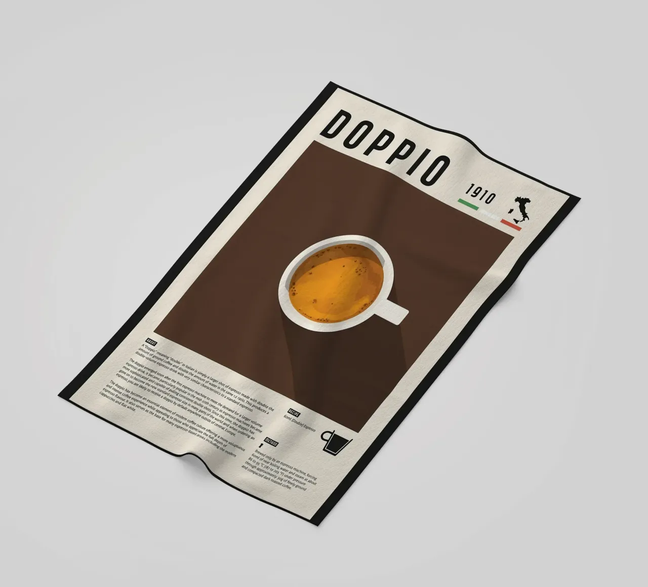 Doppio Espresso Poster telo mare da stewar
