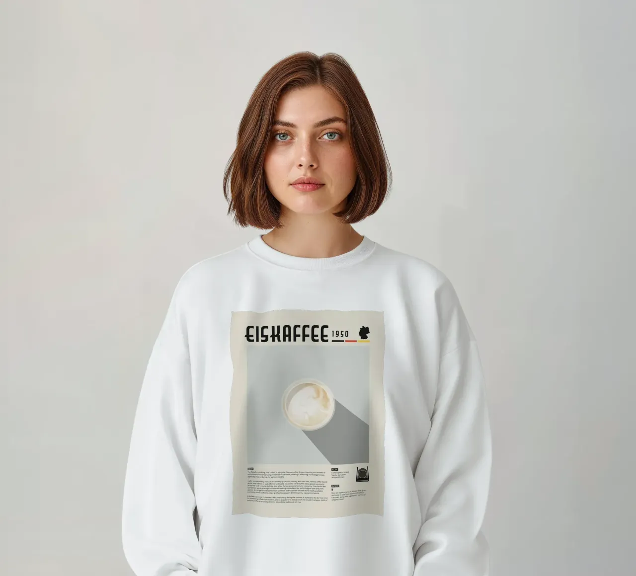 Poster del caffè Eiskaffee felpa da stewar