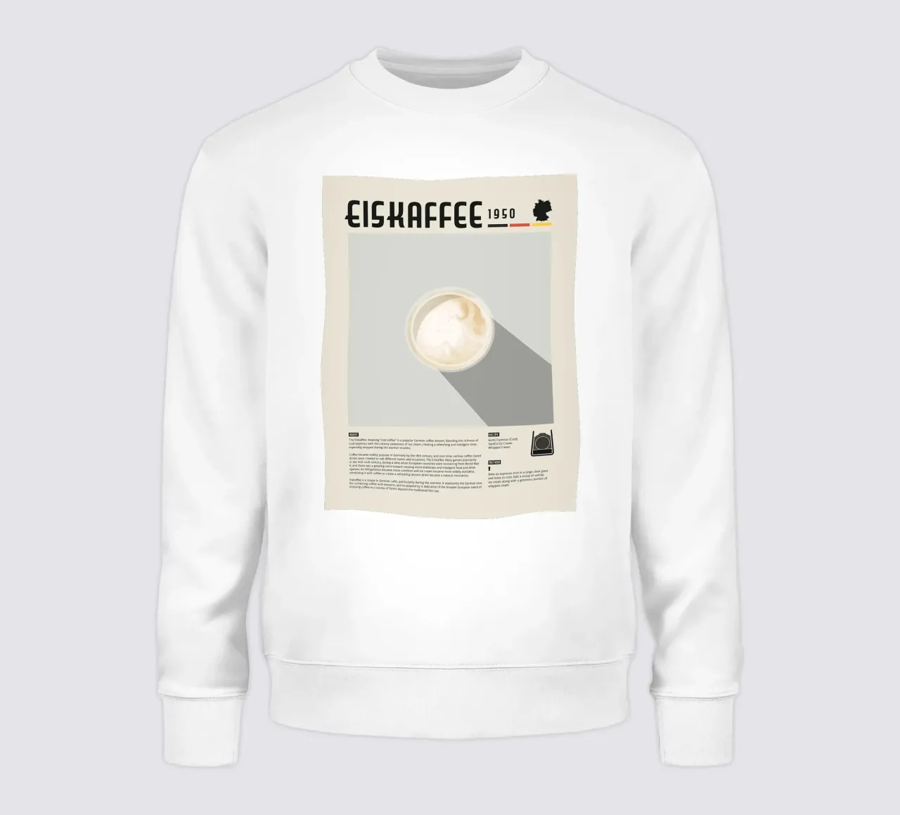 Poster del caffè Eiskaffee felpa da stewar