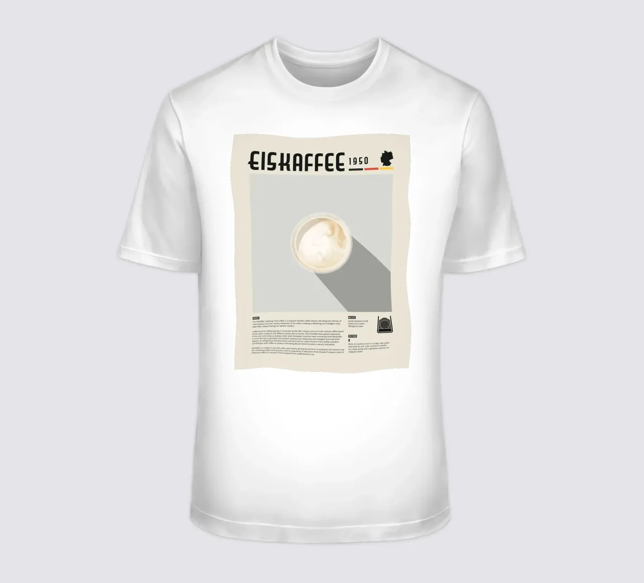 Poster del caffè Eiskaffee t-shirt da stewar