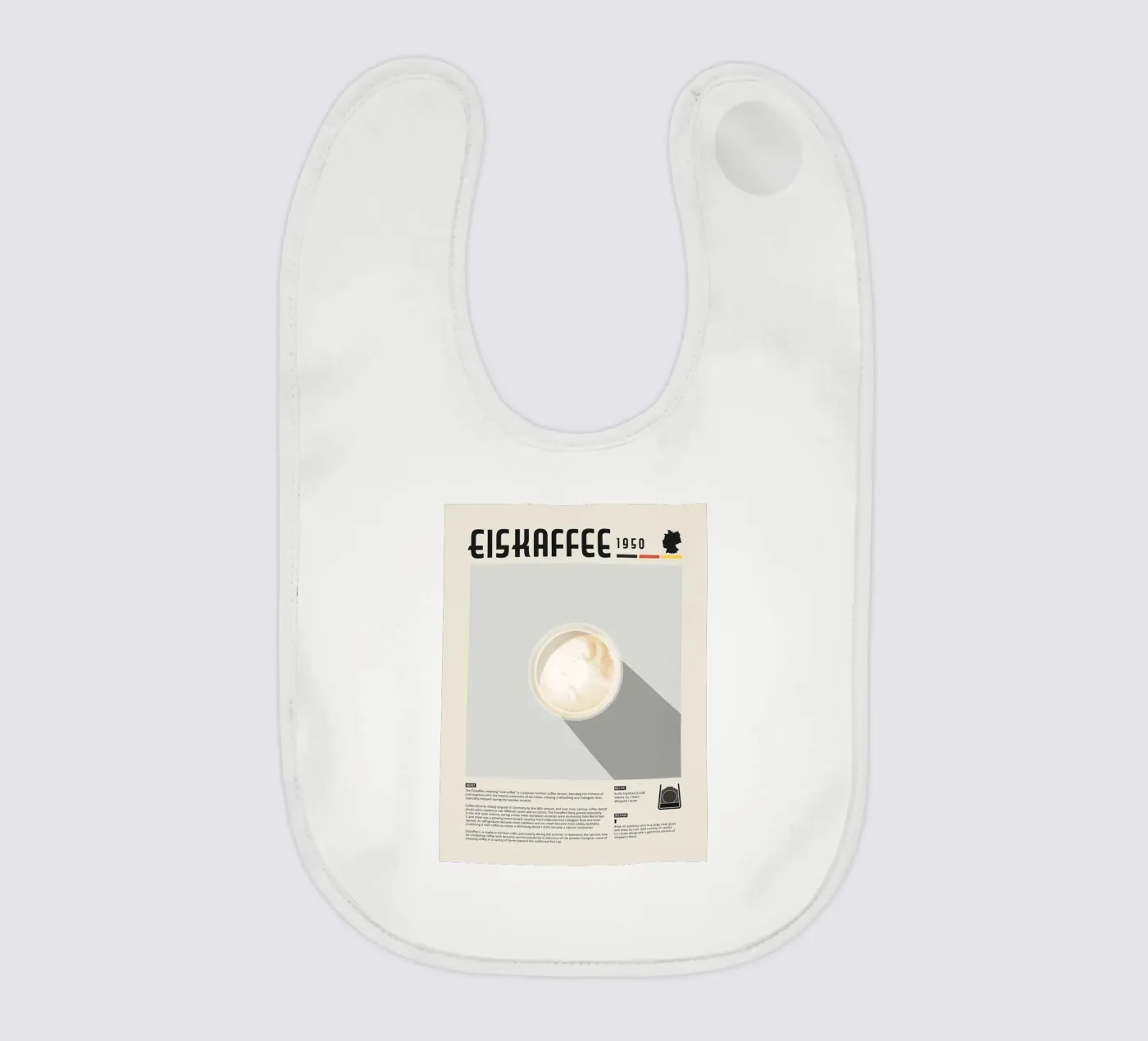 Poster del caffè Eiskaffee bavaglino da stewar